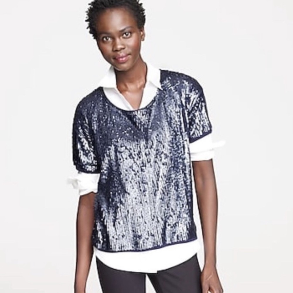 J. Crew Collection Sequin Top